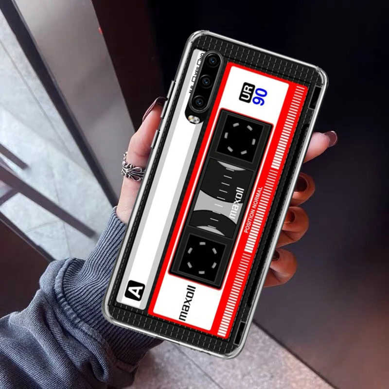 Винтажный Магнитный чехол-кассета со старинной лентой для телефона Huawei P40 P30 P20 P10