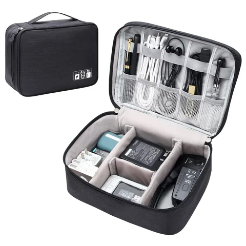 Дорожная сумка для кабелей, портативный органайзер для цифровых USB-гаджетов, органайзер для зарядного устройства, сумка для хранения на молнии, чехол для аксессуаров