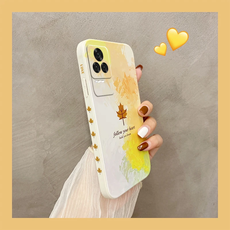 Square Painting Pattern Phone Case For Xiaomi Redmi K40s K40 S Silicone Anti-drop  Back Cover