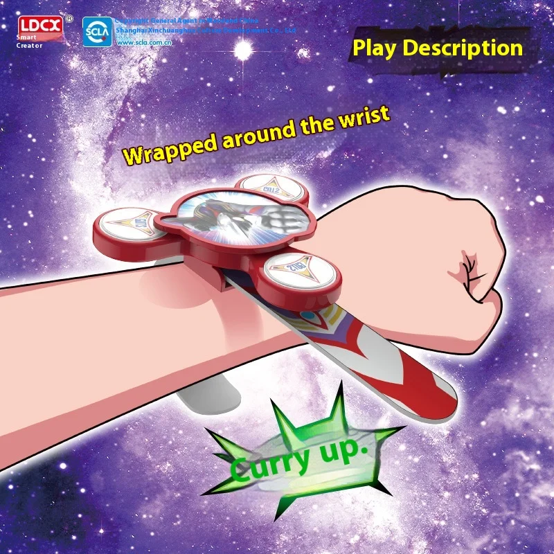 Детский Светящийся Браслет Ultraman Подлинный Аниме Круглый С Подсветкой Для