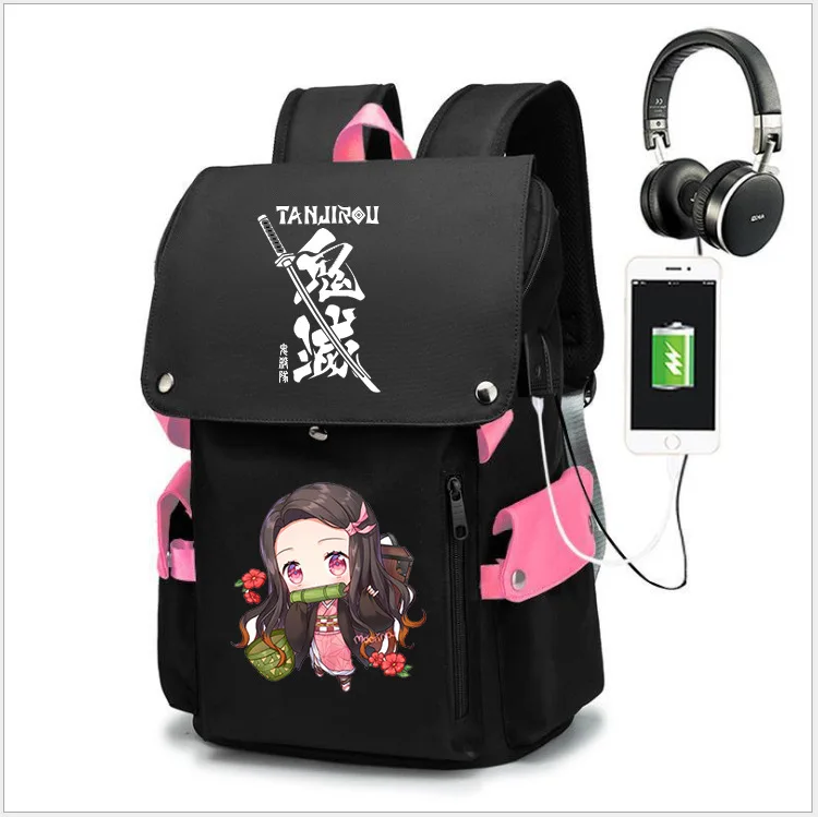 

BAIDAI demon slayer Anime Backpacks Cartoon School Backpack 3D Print Laptops Shoulders bag Gift for Student Boys Girls Fans