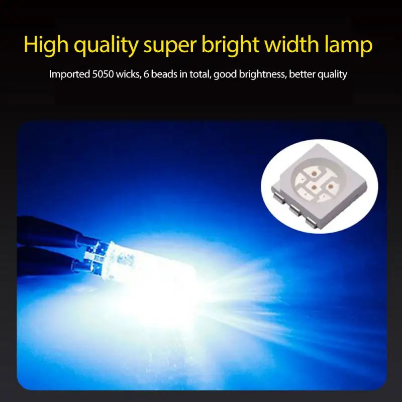 Фото NewLED RGB T10 5050-6SMD Цветная светодиодная лампа с дистанционным управлением Парковочный фонарь Автомобильная лампа Светодиодный автомобильный сигнальный светильник Автомобильные аксессуары №4