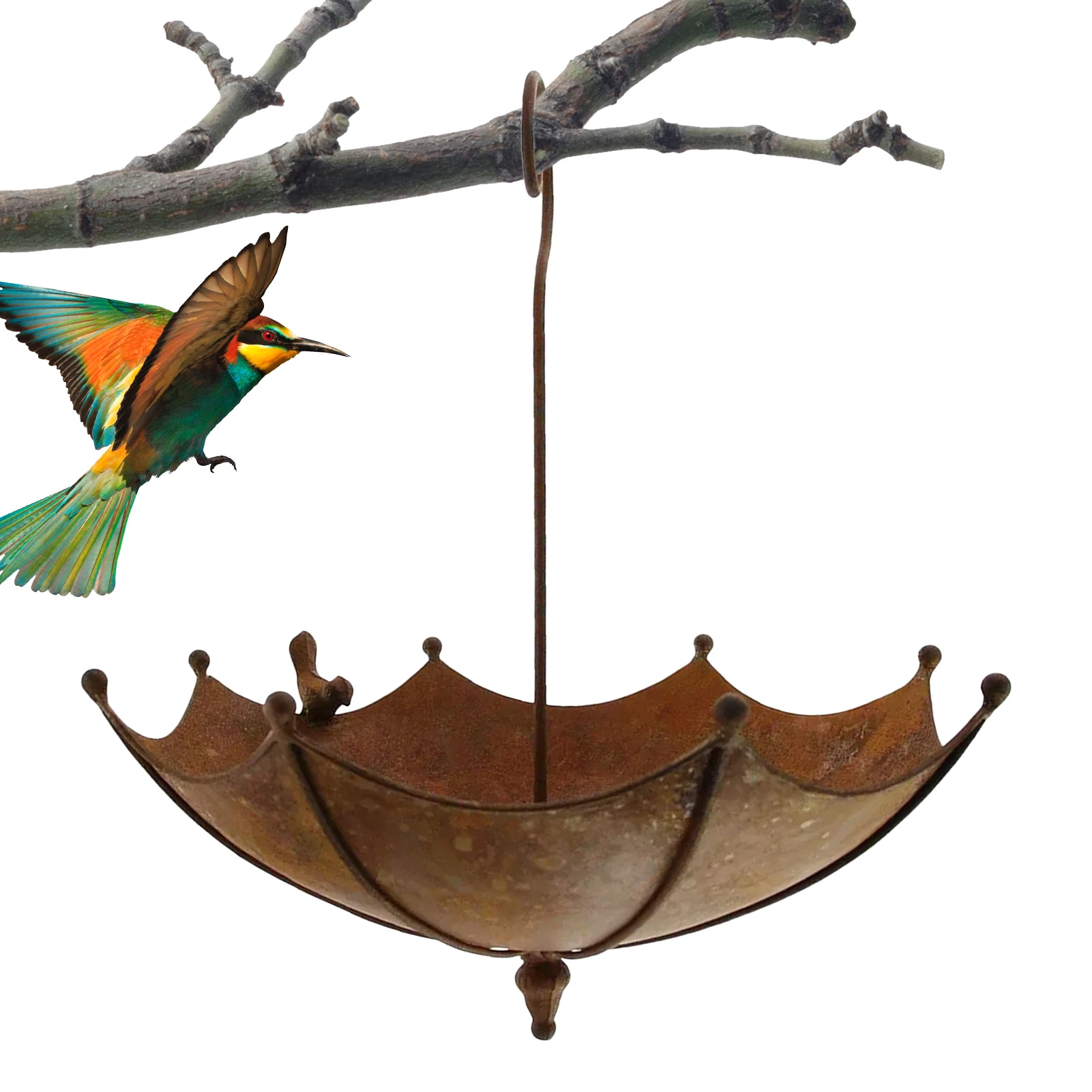 

Уличная подвесная кормушка для птиц в форме зонта, кормушка для птиц, садовая подвесная кормушка для диких птиц, кормушка для еды, украшение ...