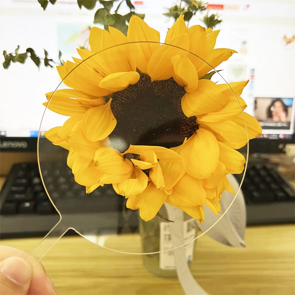 10 шт. прозрачные пустые круглые/сердца акриловые топперы для торта сделай сам