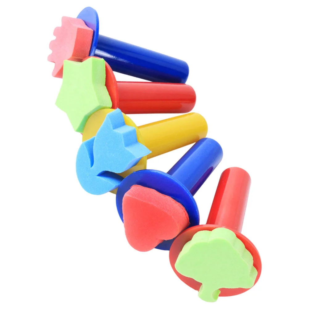 

5Pcs Kids Painting Sponges Sponge Stamper DIY Painting Sponges Kids Drawing Tools