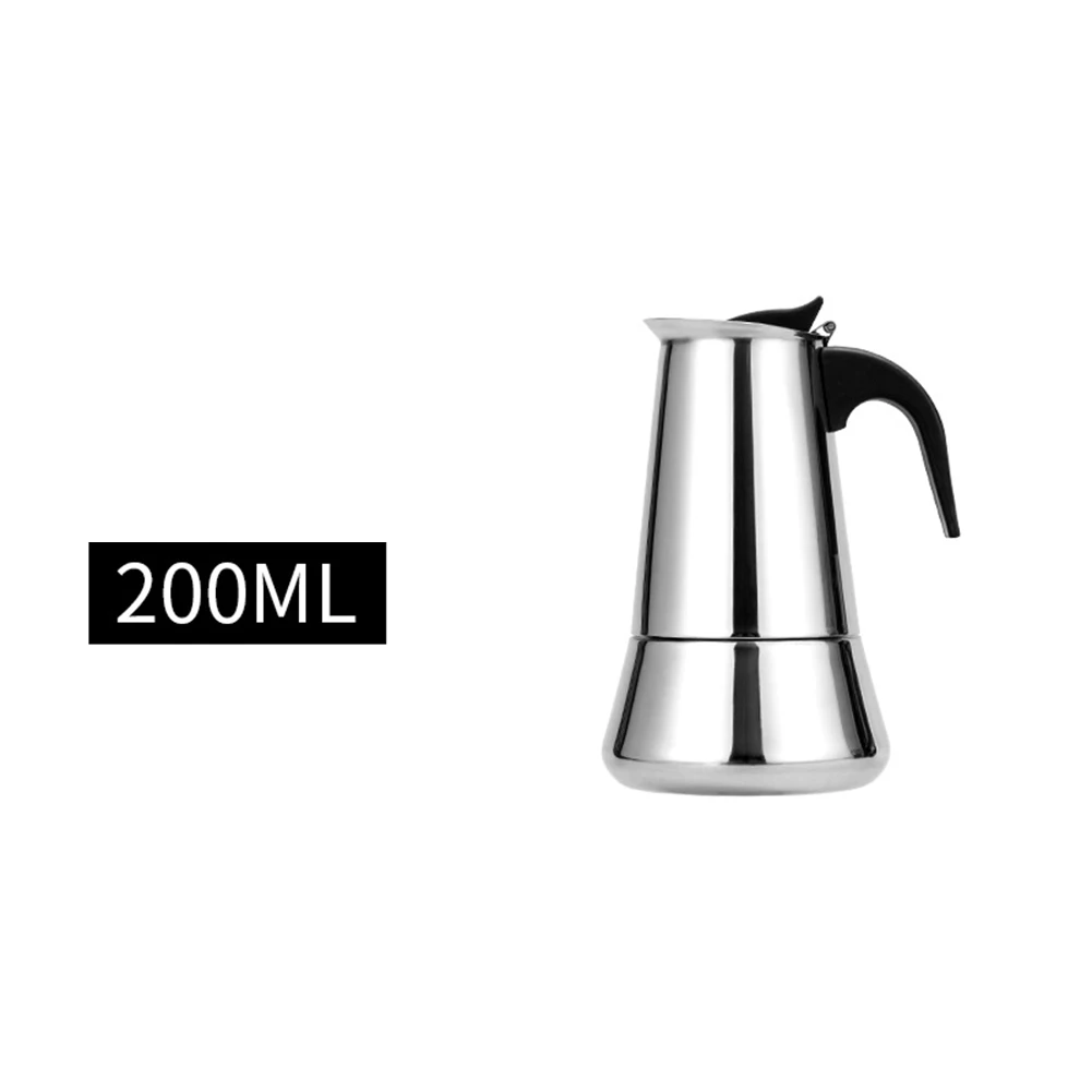 

Coffee Pot Large Capacity Stainless Steel Coffee Maker Espresso Maker Cup Stove Top Coffee Percolator Moka Pot