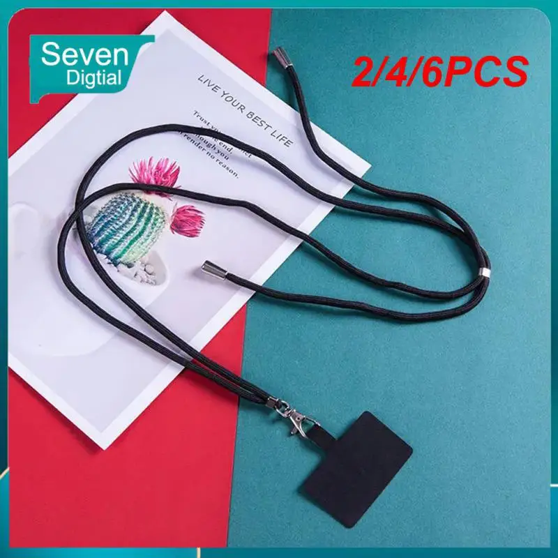 

2/4/6PCS Universal Portable Mobile Phone Lanyard Adjustable Hanging Neck Rope Anti Loss Rope Clip Mobile Phone Hanging Rope