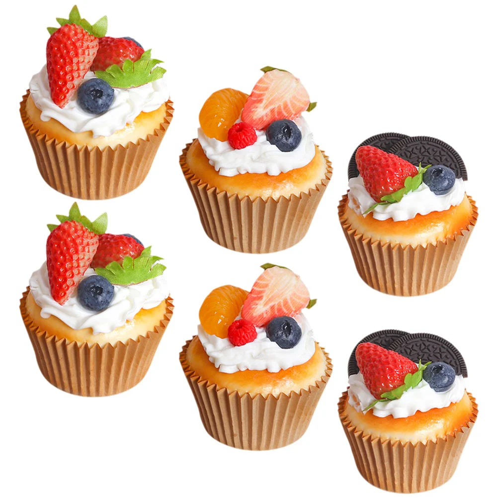 

6 Pcs Simulation Cake Model Lovely Food Models Chocolate Home Decors Reliable Figurines Lifelike Cakes Supplies Props