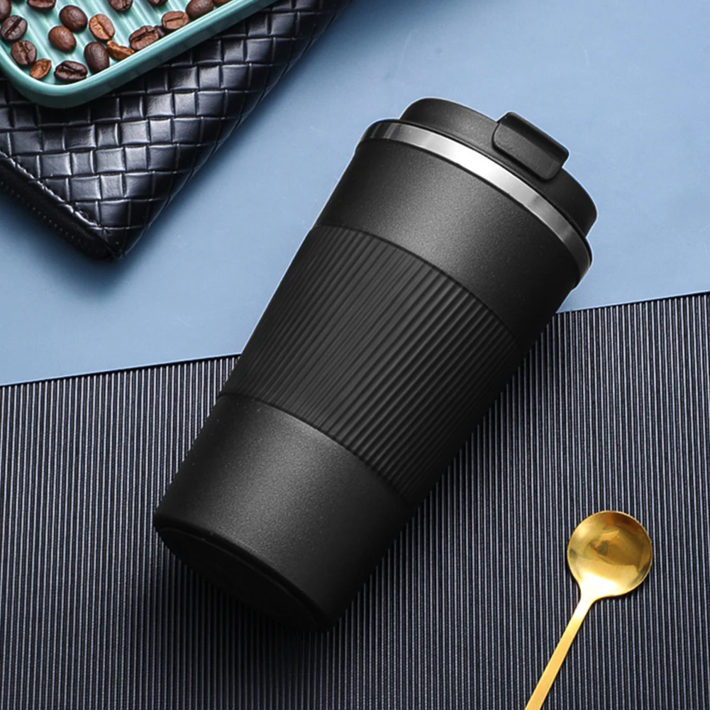 

Travel Coffee Mug Double Stainless Steel Cup Thermal Black Car Flask Vacuum Leakproof Insulated Bottle 380ml/510ml