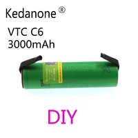 vtc6 18650 3000mah battery 3 7v 30a high discharge 18650 rechargeable batteries for us18650vtc6 flashlight tools battery