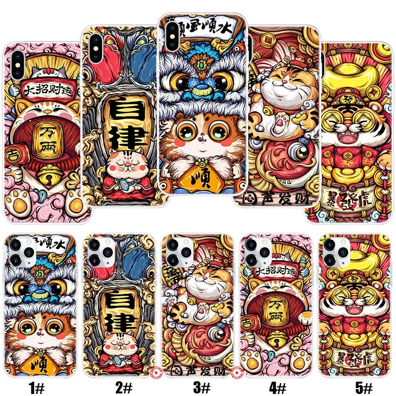 

Cute Chinese Style Cartoon Phone Case for iPhone 14 13 12 11 Pro Max SE 2020 X XR XS 8 7 6S 6 Plus