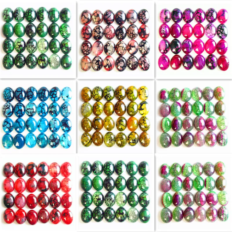 10 шт., овальный кабошон с венами дракона, 20 х15х6 мм