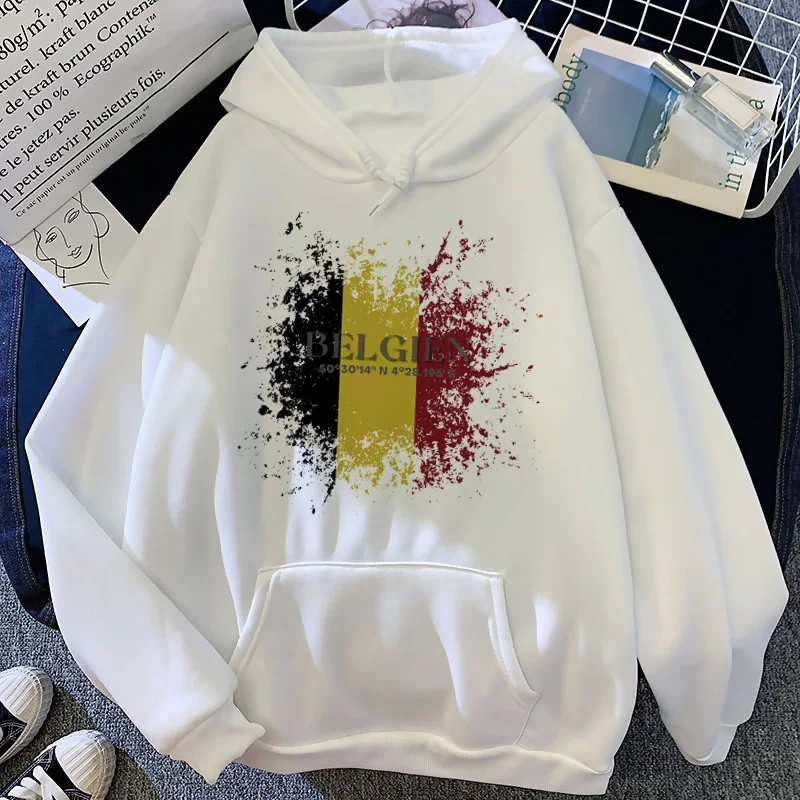 

Belgium hoodies female hip hop Korea anime women pullover hoody harajuku
