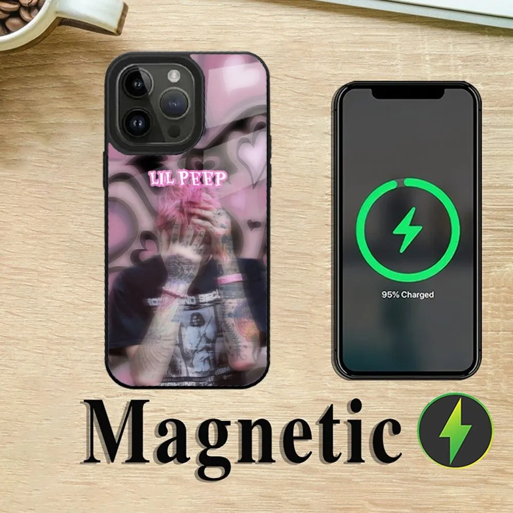 Чехол для телефона Singer L-Lil Peep iPhone 16 15 14 13 12 11 Plus Pro Max Mini Magsafe с магнитной