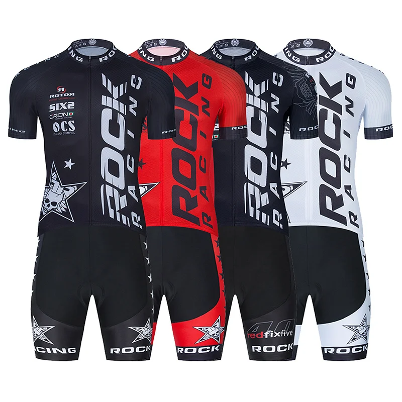

Summer 2023 ROCK RACING Cycling Jersey 20D Bib Set MTB Bicycle Clothing Ropa Ciclismo Bike Wear Men's Short Maillot Culotte Suit