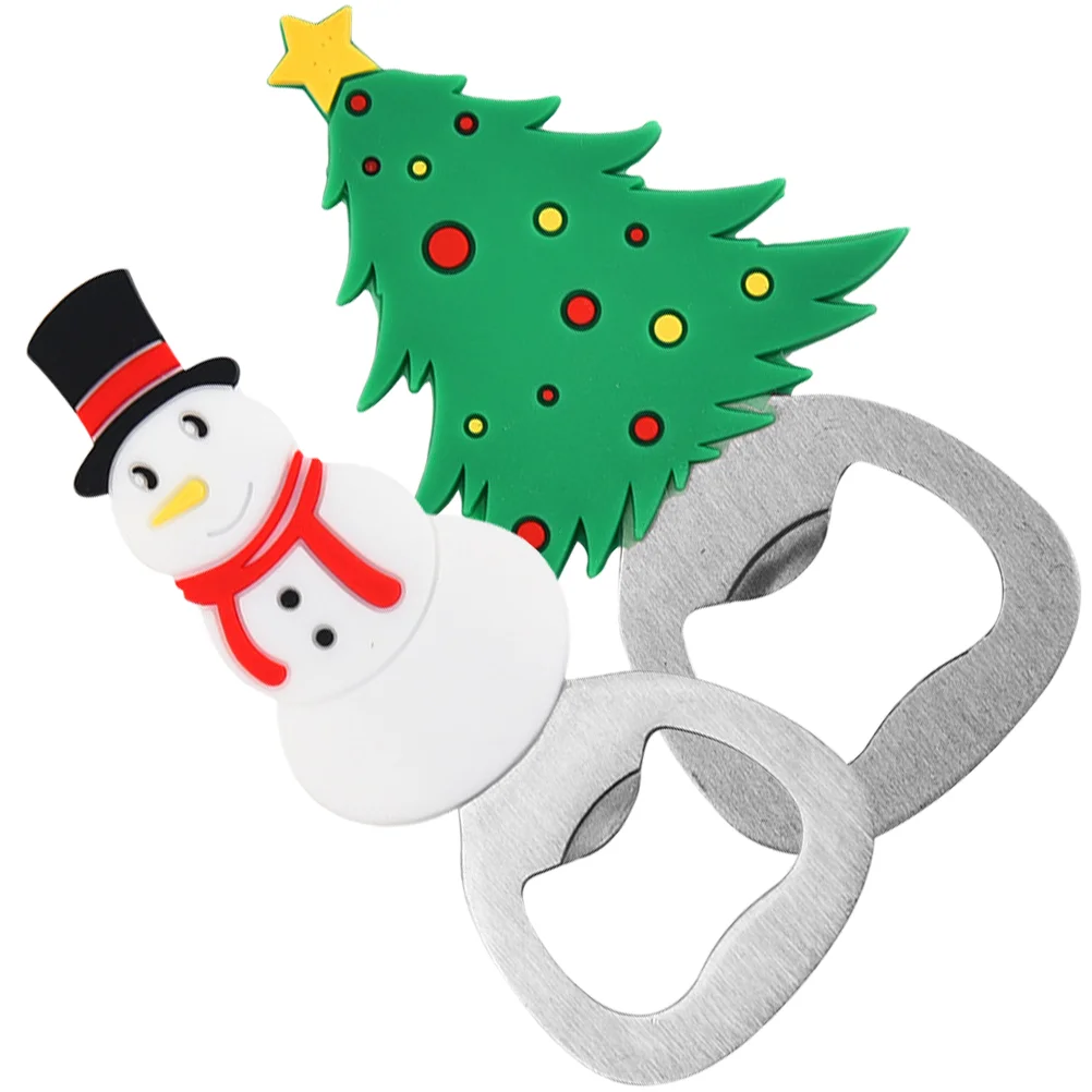 

Opener Bottle Christmas Beer Can Snowman Treeopeners Lidtool Opening Jar Kitchen Santa Novelty Holiday Favors Stainless Portable