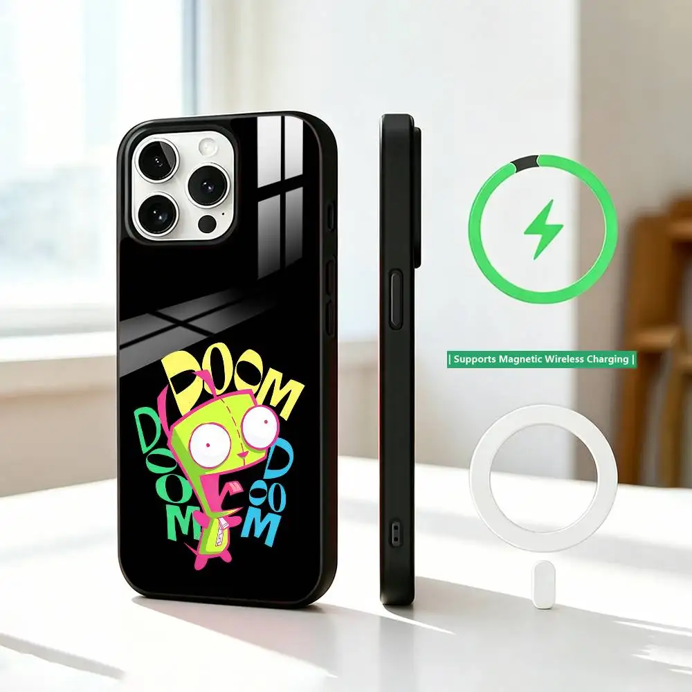 Фото Чехол для телефона I-Invader Z-Zim Gir для iPhone 17, 16, 15, 14, 13, 12, 11 Plus, Pro с поддержкой магнитной беспроводной зарядки №3
