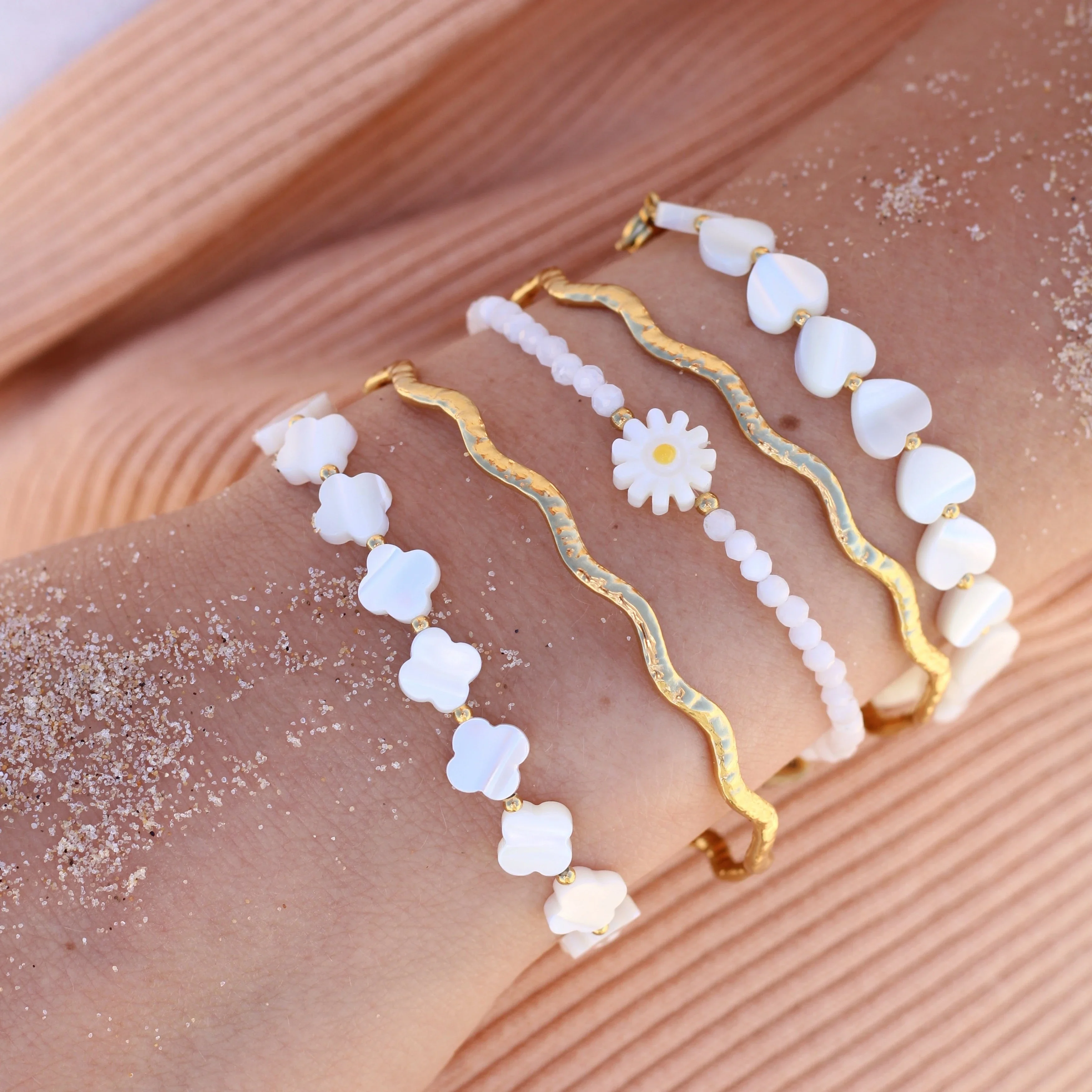 CCGOOD натуральная раковина сердце раньше Летний Пляжный браслет для серфинга