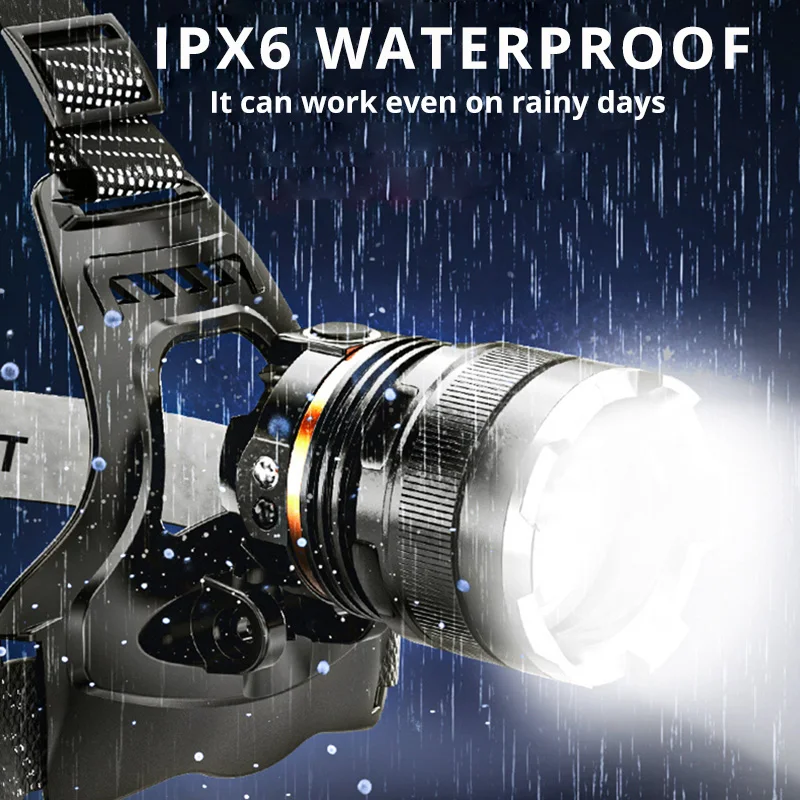 Newest 1000000LM LED Headlamp Sensor XHP199.9 5T6 Headlight use 18650 Flashlight USB Rechargeable Head Lamp Torch Light Lantern |