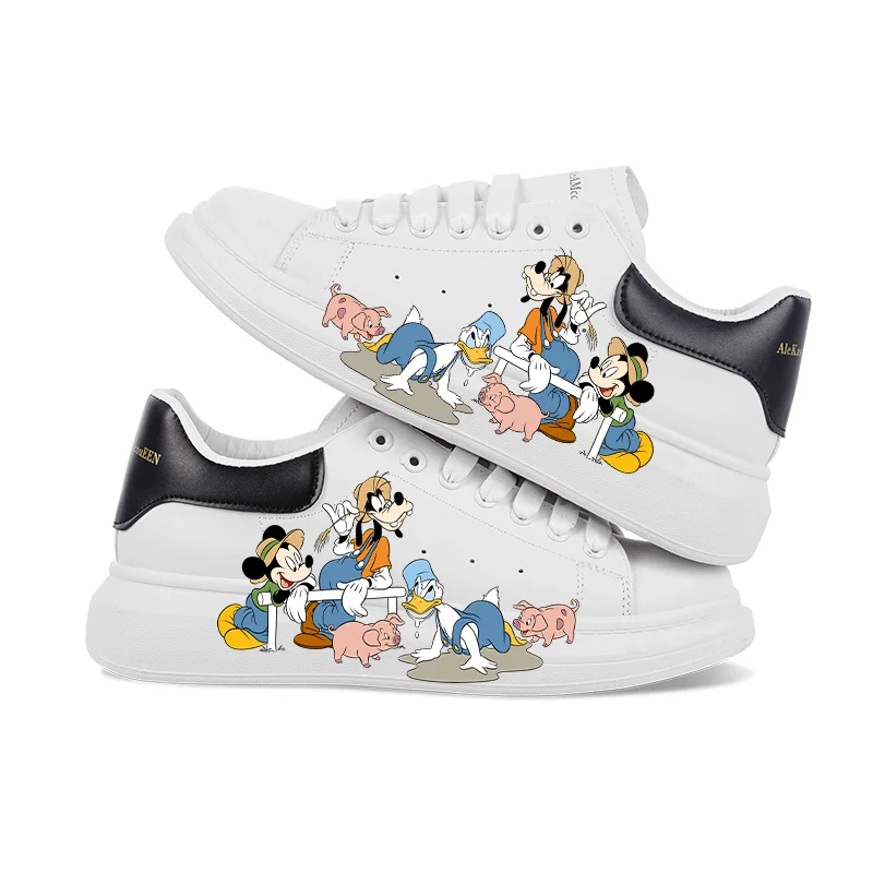 Кроссовки с мультяшным Микки Маусом легкая дышащая модная повседневная обувь на