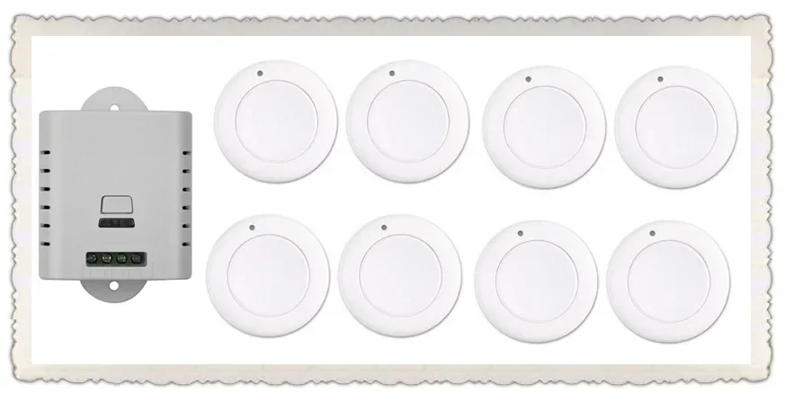 

Новинка, беспроводная детская панель переменного тока 110 в 120 в 220 В 250 В 1 канал и Белая настенная панель с липким дистанционным управлением