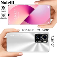 Note Smart Phone 7 2 Inch 12GB RAM 512GB ROM 24 64MP Screen Dual Sim Unlocked Smartphone Latest NetWork Mobile Phone