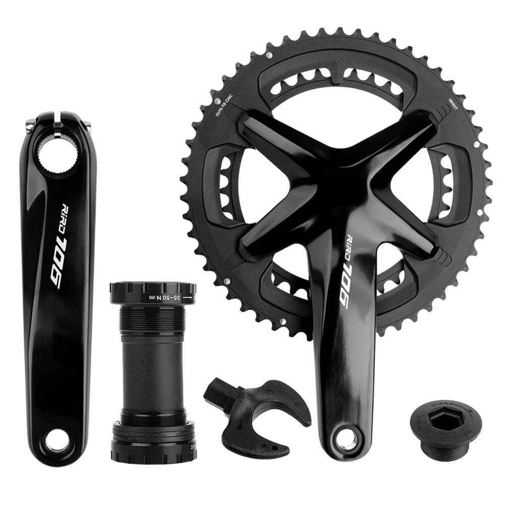 

Bicycle Components Bike Crankset 11/12 Speed 130BCD 34/50T Chainring 170mm Crank 39/53T Double Chainring Double Discs Practical