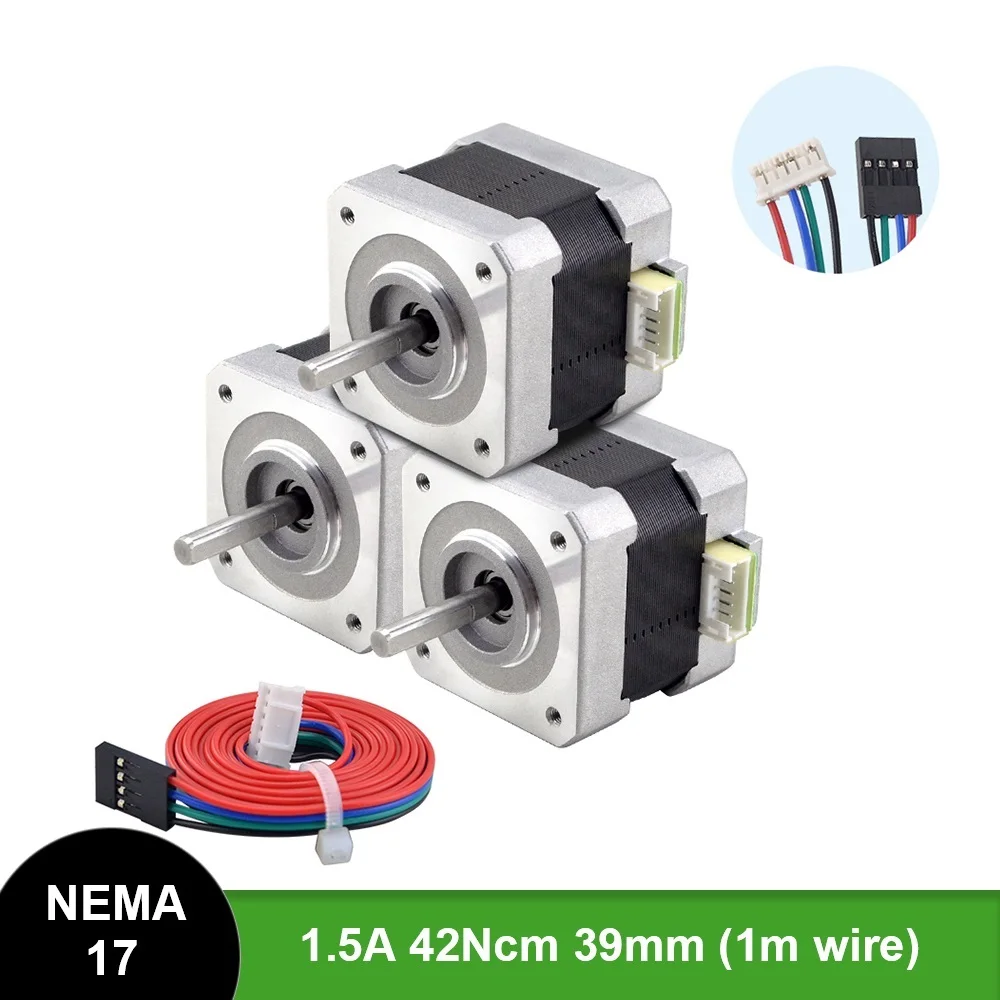

3 шт., шаговый двигатель Nema 17, 45 см, 39 мм, 1,5 А