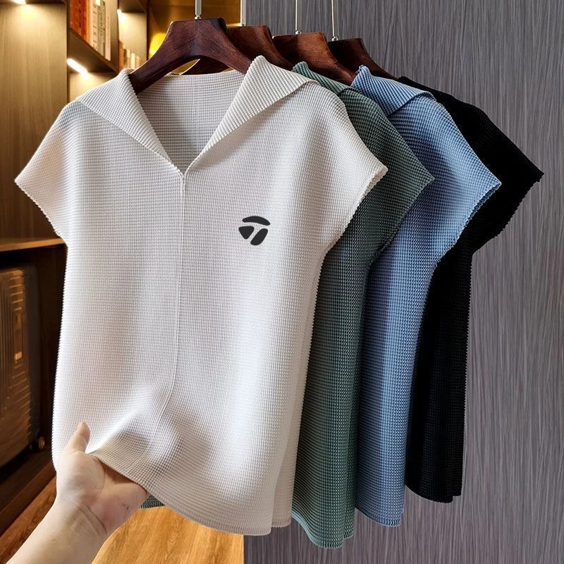 

2023 одежда для гольфа женская летняя Корейская роскошная одежда футболка для гольфа Женская Повседневная простая деловая теннисная футболка с коротким рукавом для женщин