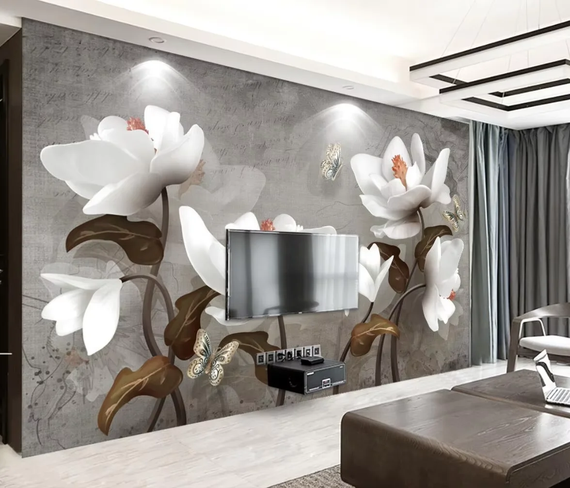Beibehang фото 3D обои в китайском стиле цветок магнолии птицы для стены спальня