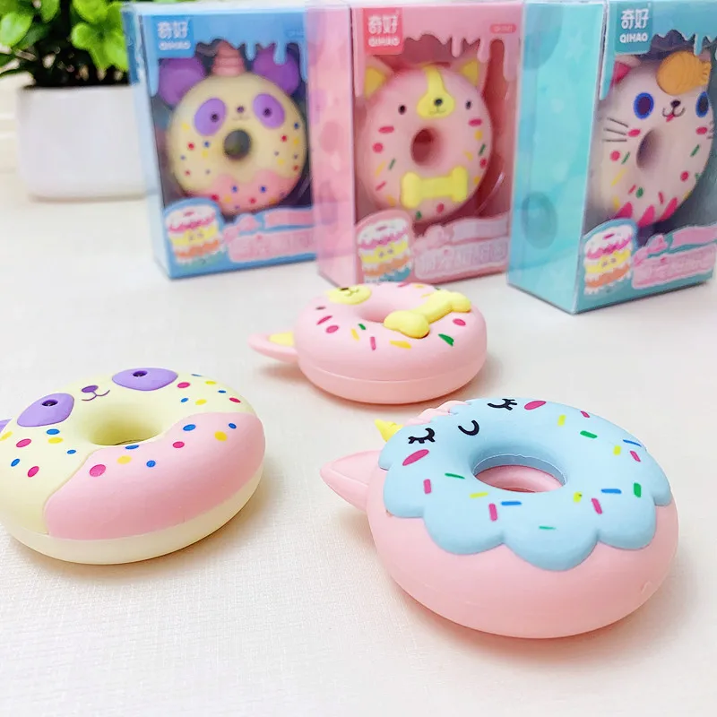 Мультяшный ластик Пончик милая форма детский студенческий подарок |