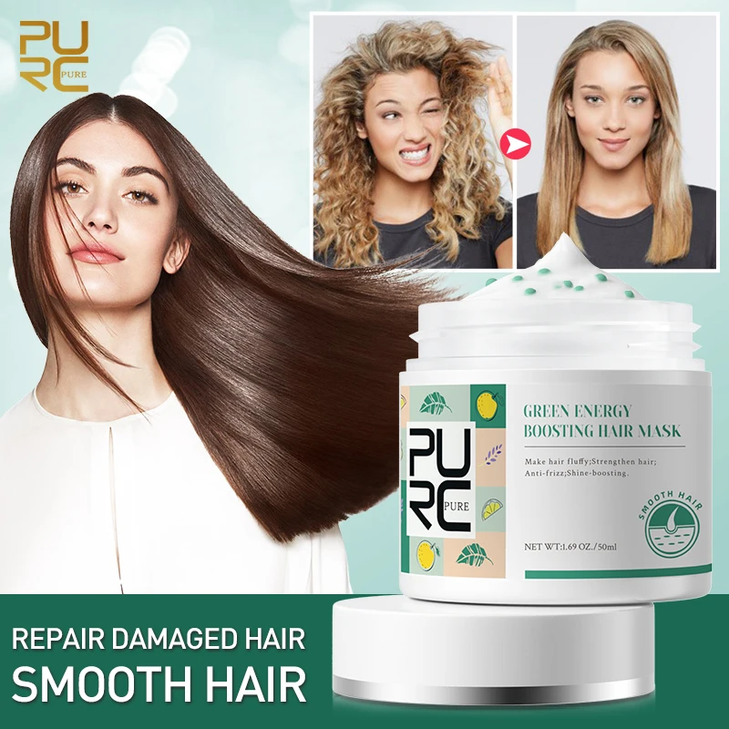 PURC Keratin Hair Mask Smoothing Straightening Scalp Treatment Repair Damage Dry Frizzy Soft Hair Care Beauty Health images - 6