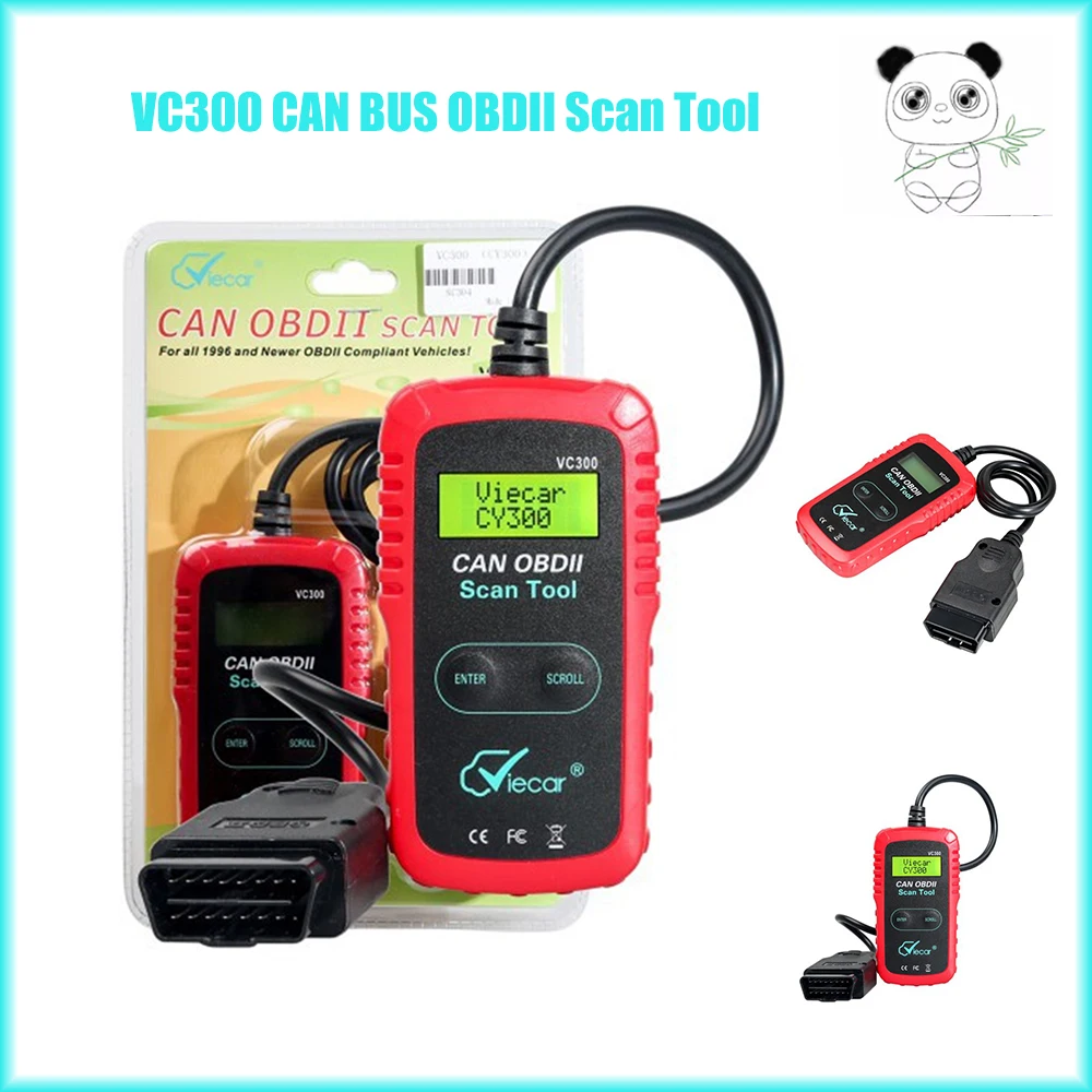 

In Stock VC300 CAN BUS OBD2 Scanner Car Trouble Code Reader OBD OBDII Car Diagnostic Scan Tool Car Fault Detector with Screen