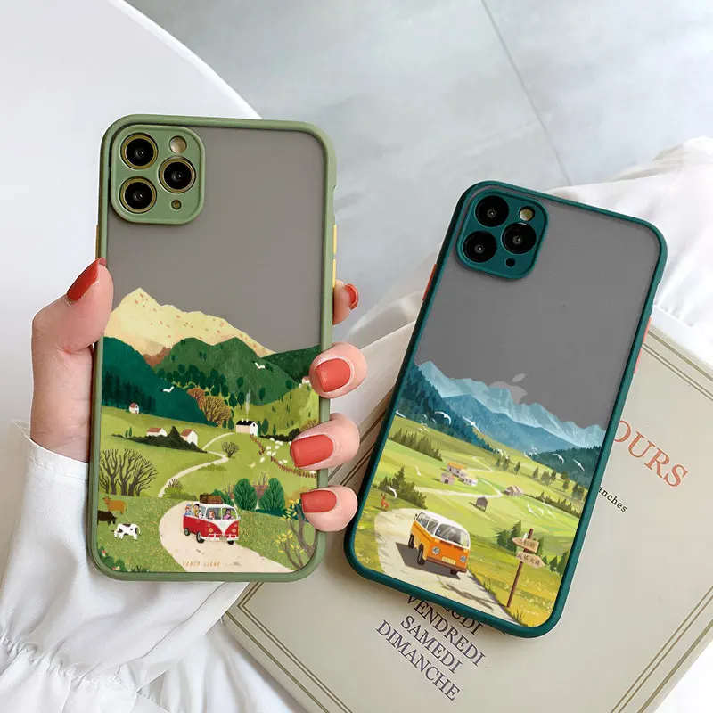 

Spring Scenery Phone Case For iPhone 8 7 14 Plus SE 2020 14 12 11 13 Pro Max 13 12 Mini X XS XR Shockproof Protective Back shell