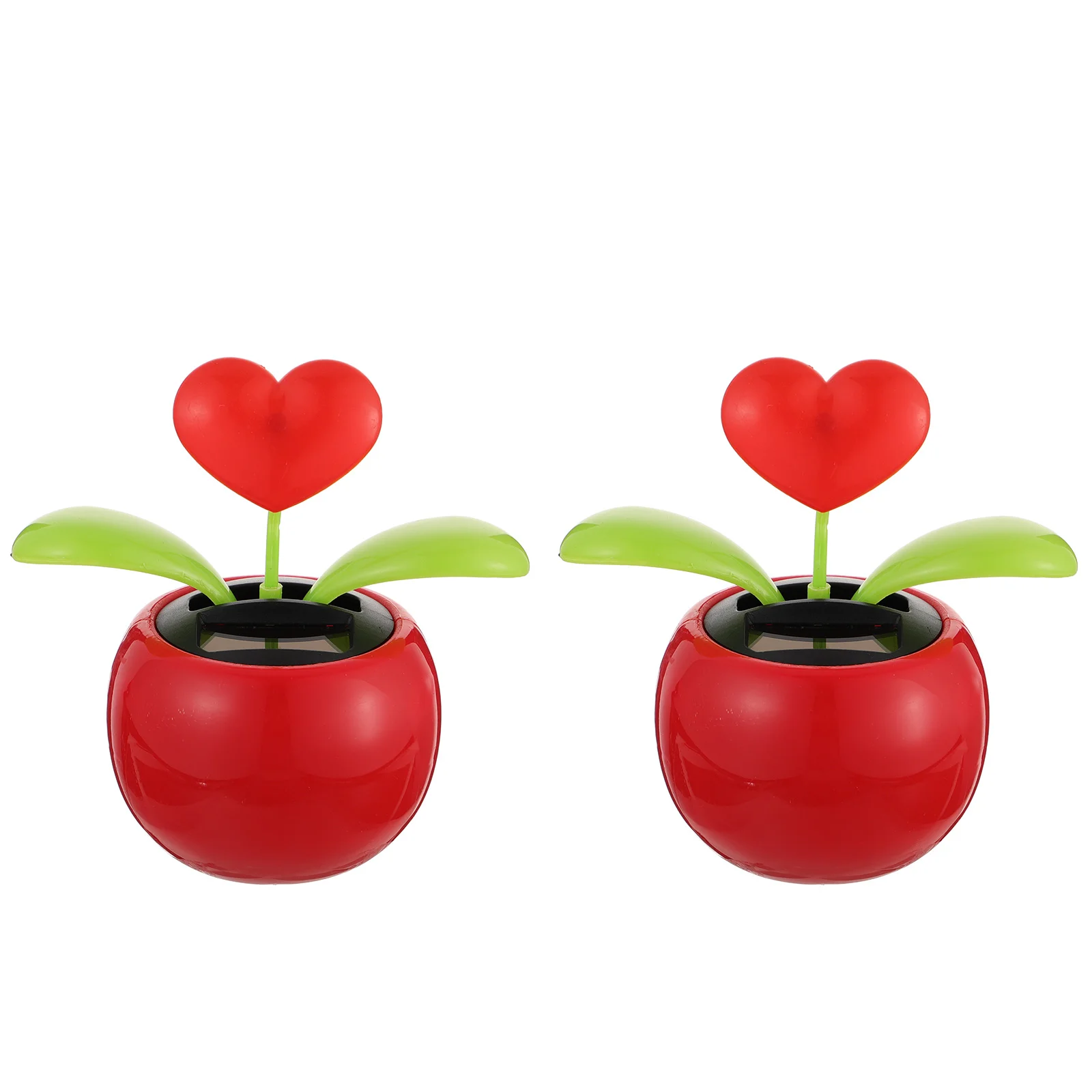 

2 Pcs Ornaments Decoration Car Auto Dashboard Office Solar Interior Accessories Desktop Printable