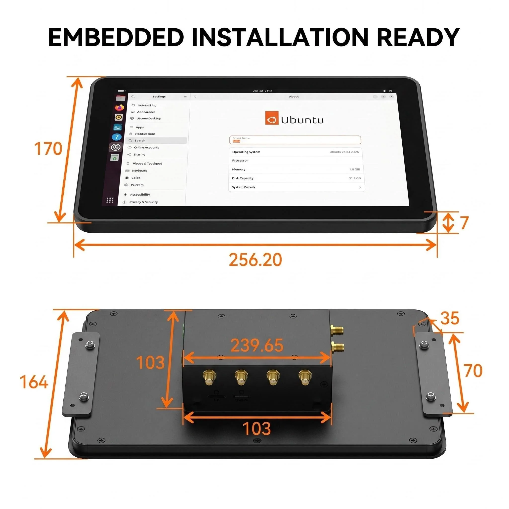 Промышленный HMI-терминал TM-CP3B-HMI10 на Ubuntu 24.04 с открытым исходным кодом, поддержкой AI, RS485RS2324GWIFILORA-WAN (art.: 3920d37eafb8a) - 3920d37eafb8a