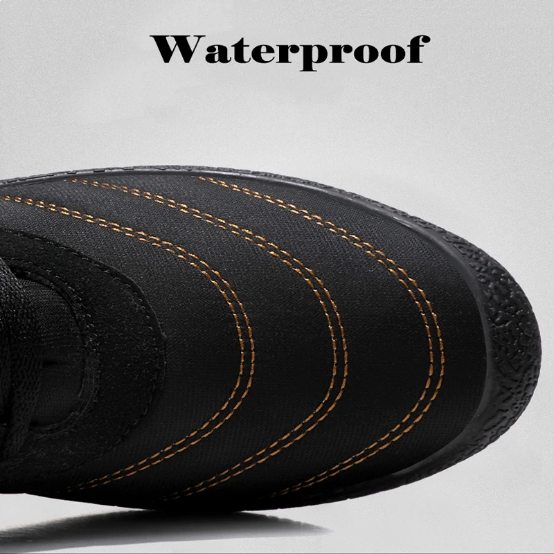 Outdoor Warm Hiking Boot Man Waterproof Snow Boots Casual Shoes Lace Up Winter Boots Sneakers For Men 2023 New Boots Work Shoes