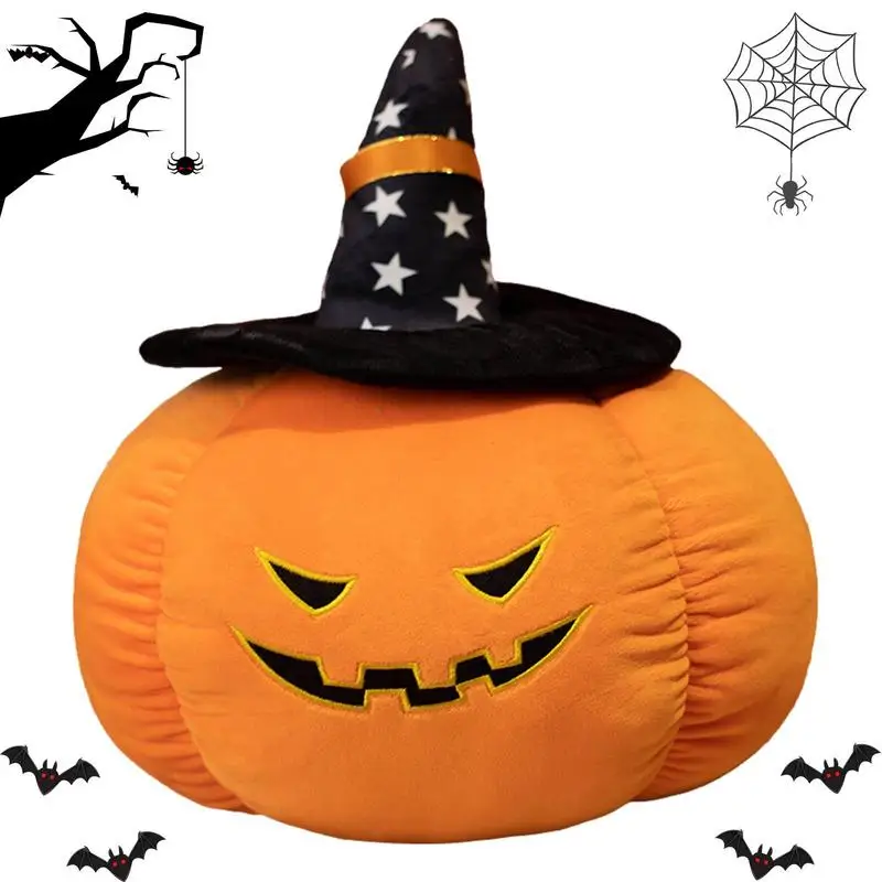 

Мягкая искусственная плюшевая Тыква с лицом, Хэллоуин, плюшевая игрушка, пушистая мягкая тыква, украшение для обнимания