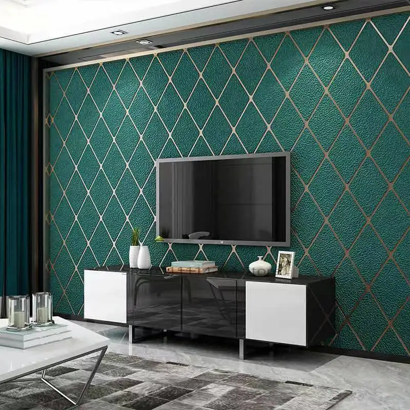 

Modern 3D Flocking Non-Noven Geometric Wallpaper Living Room TV Sofa Bedroom Home Decor Wall Paper Roll Papel De Parede Sala 3 D