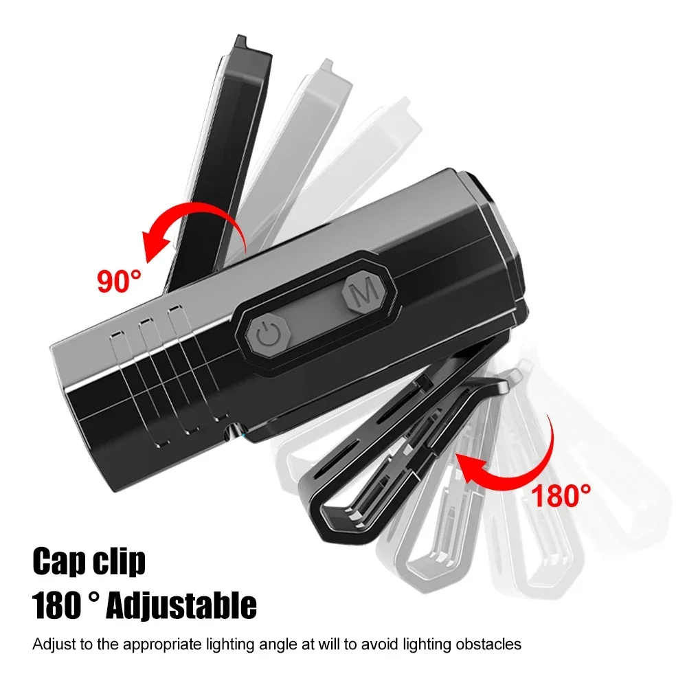 Перезаряжаемый Светодиодный Налобный Фонарь С Датчиком Мини-фонарик Зажимом Для