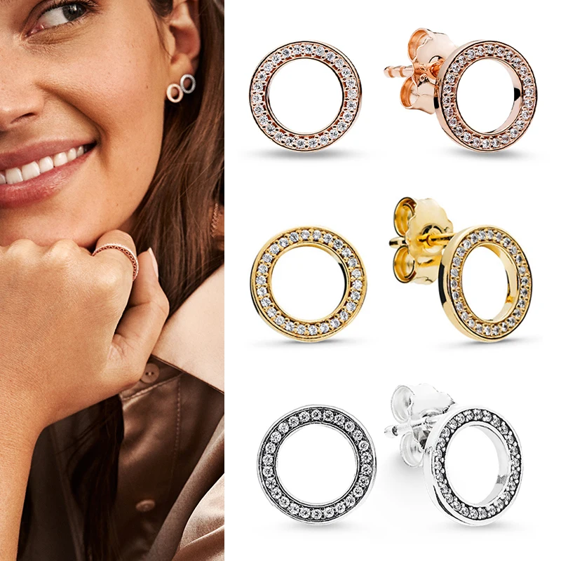 

2020 New 925 серьги Silver Pan Earrings Temperament Hollow Round Pan Earrings For Women Wedding Gift Fashion Jewelry
