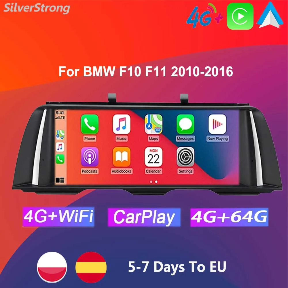 

Carplay F10 2 din Android,autoradio android for BMW F10 F11 2010-2016 CIC NBT Auto Radio BT GPS Navigation Multimedia netflix