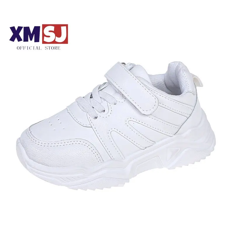 Autumn Kids White Sneakers Leisure Platform Light Soft Fashion Boys Girls Sport Shoes Size 26-37 All-match Children Trainers