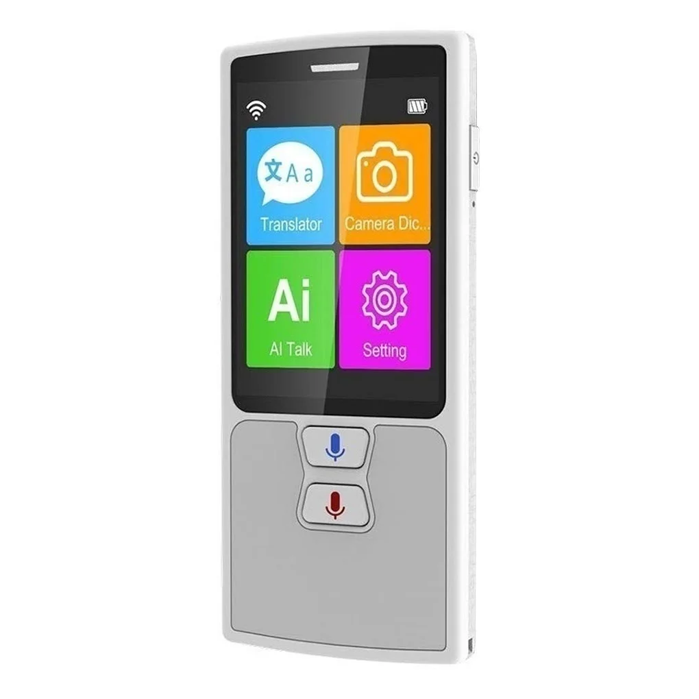 

WiFi Translator Portable 2.4-inch TFT Rechargeable Travelling Business Meeting Interpreter Translating Device White Genuine