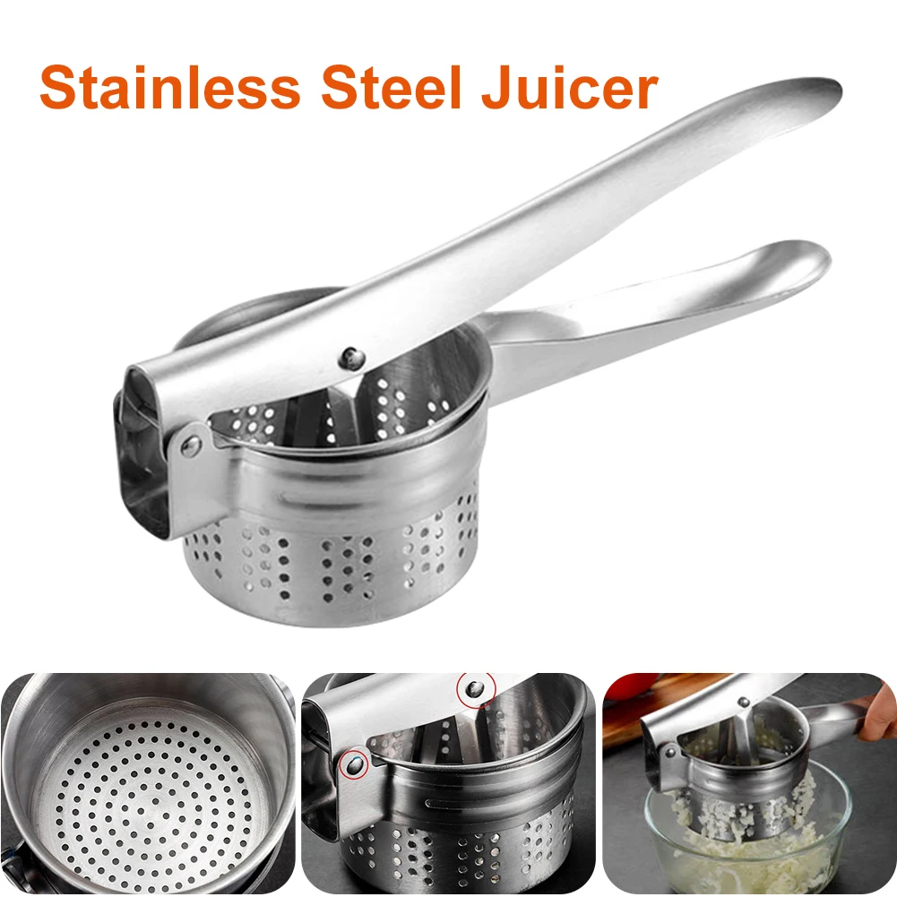 

High Quality Stainless Steel Squeezer Vegetable Stuffing Dehydrator Potato Masher Ricer Fruit Press Juicer Kitchen Supplies