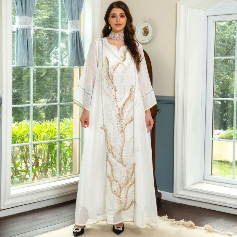 African Dresses For Women Elegant Dashiki Summer Autumn Muslim Fashion Abaya Maxi Dress Traditional Fairy Dreaes Africa Clothing