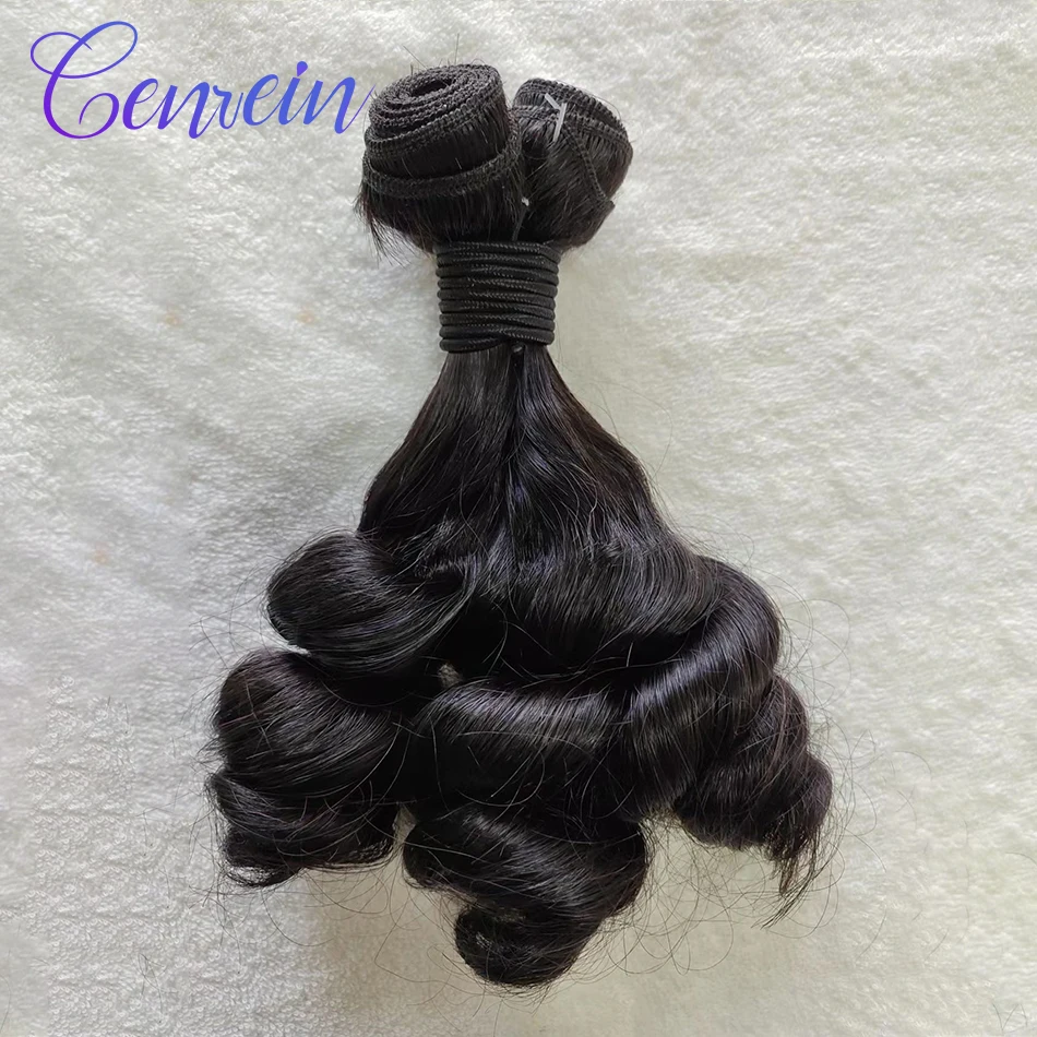 

Genrein 12A Double drawn hair Bouncy loose wave bundles Peruvian 100% human virgin hair Raw bundles 8''-24'' Weaves Extensions