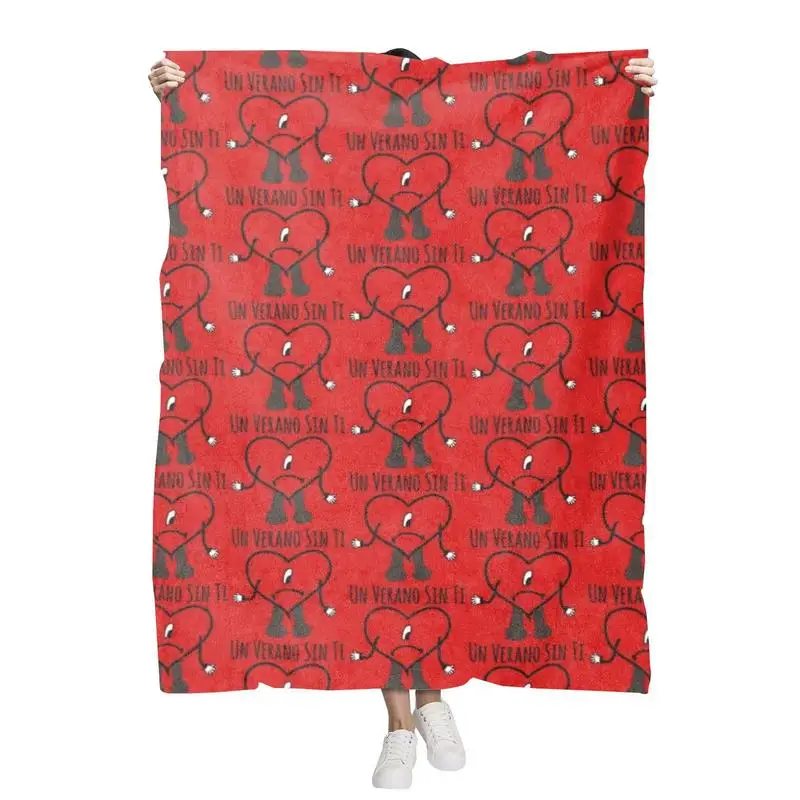 

Одеяло с холстом Un Verano Sin Ti Singer, плюшевое покрывало с принтом, плед для спальни, портативное одеяло, теплое постельное белье