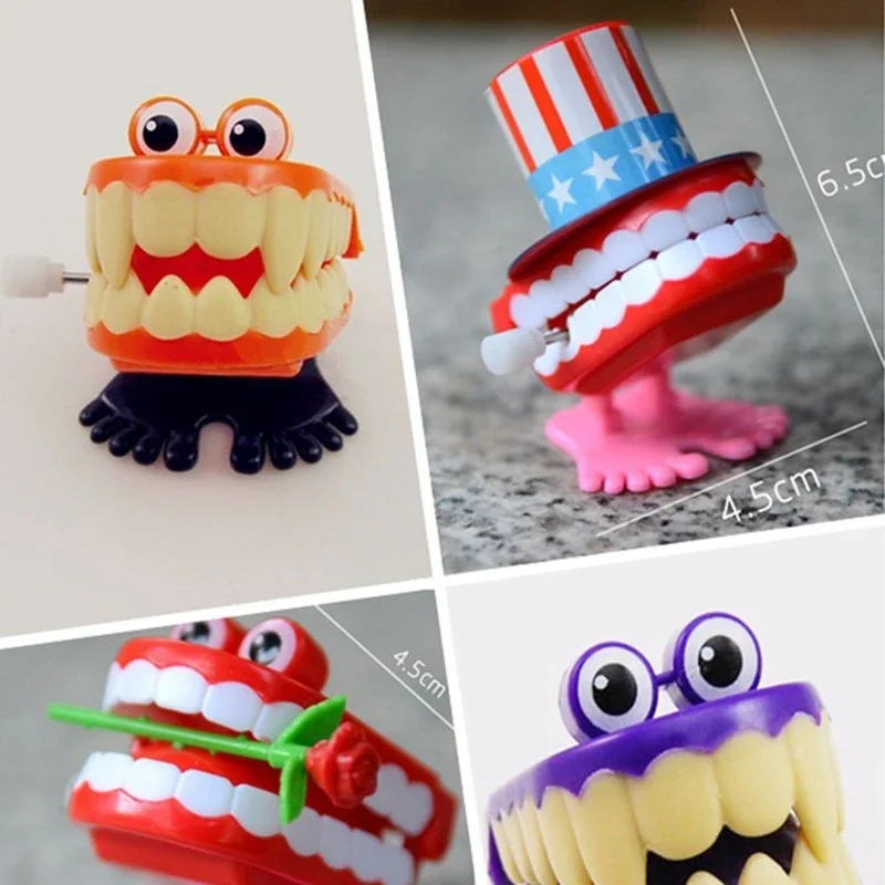 20 шт. греблящие зубы заводные ходячие игрушки с глазами шутка игрушка подарок для