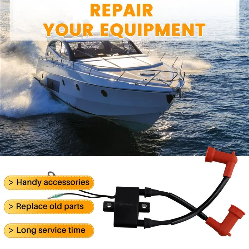 Фото Катушка зажигания для подвесного мотора 339-879147T71 для Mercury Quicksilver 10HP 15HP 20HP, Nissan Tohatsu 3BJ-06040-0 3BJ060400M-A67F №4